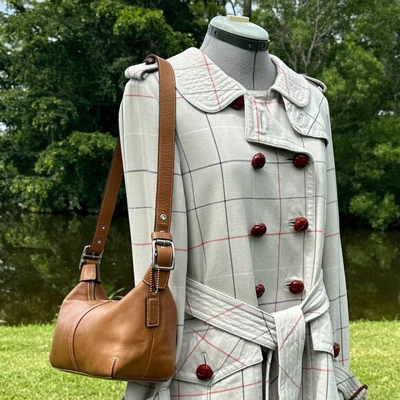 COACH Vintage Soft Legacy Demi Hobo 9564 Burnished Camel Adjustable Strap - Picture 5 of 14